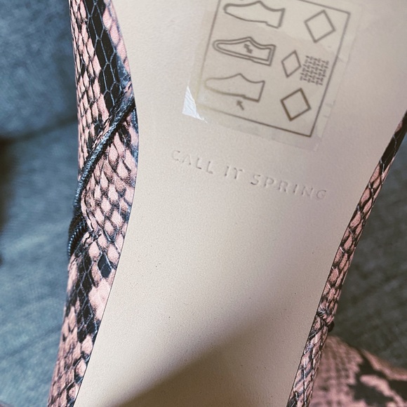 Call it Spring Pink Snakeskin Booties - Picture 4 of 4
